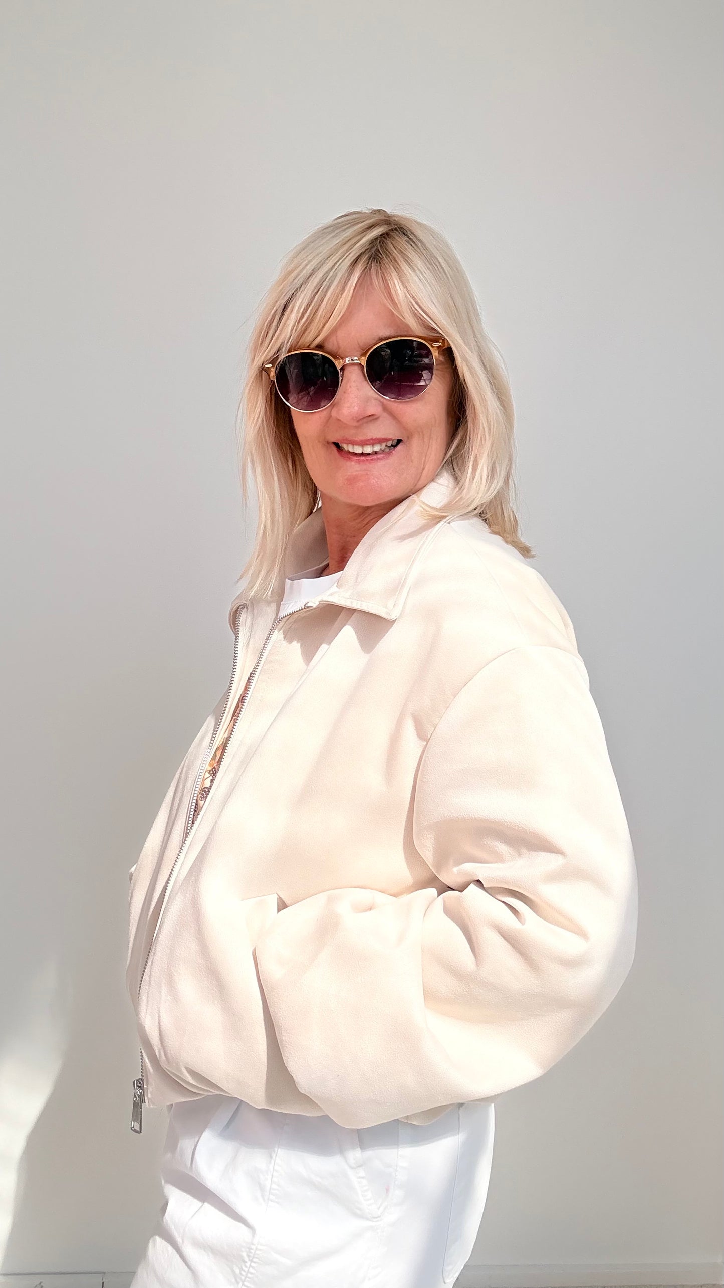 BLOUSON JACKE  "BEGE"