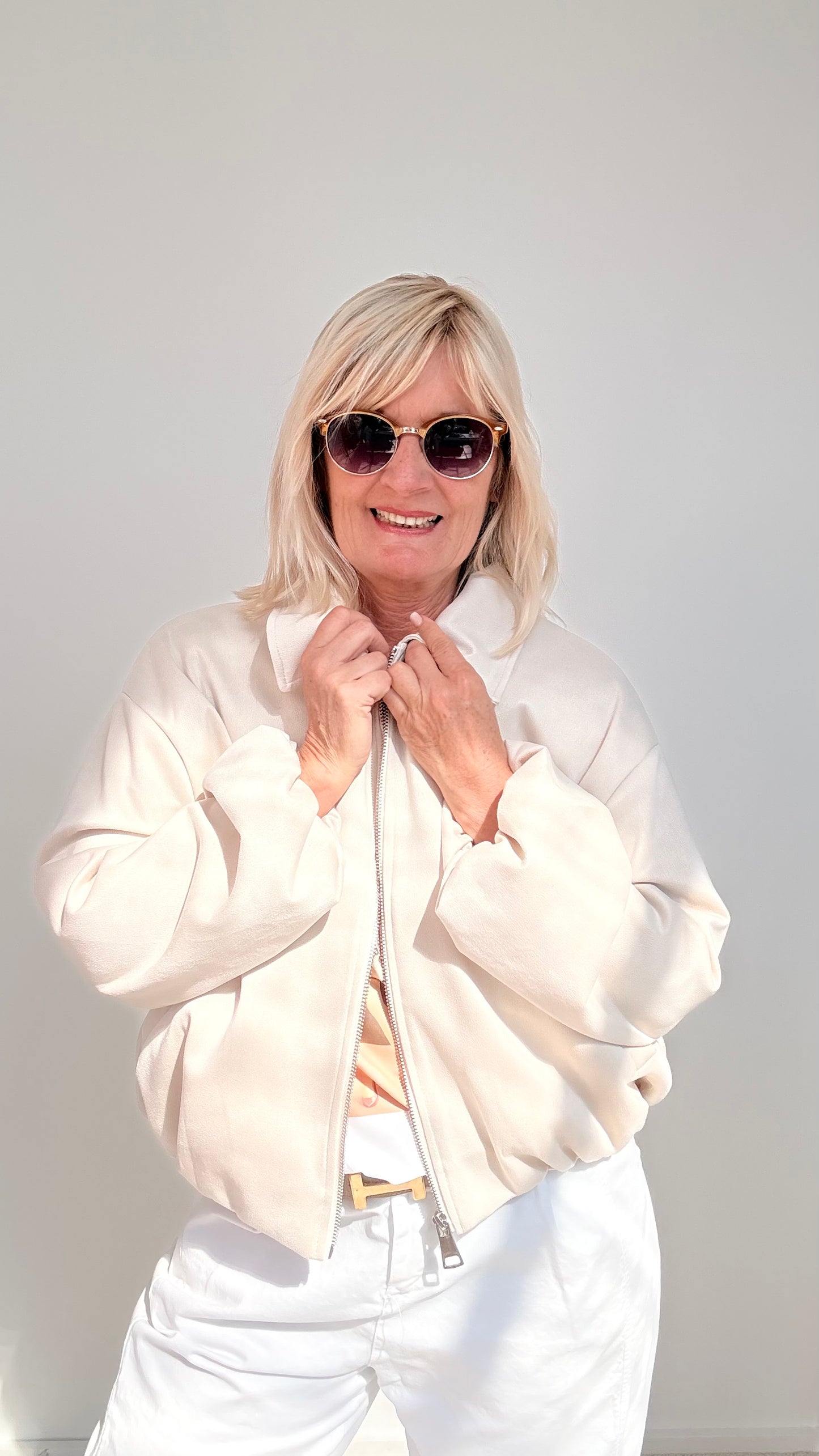 BLOUSON JACKE  "BEGE"