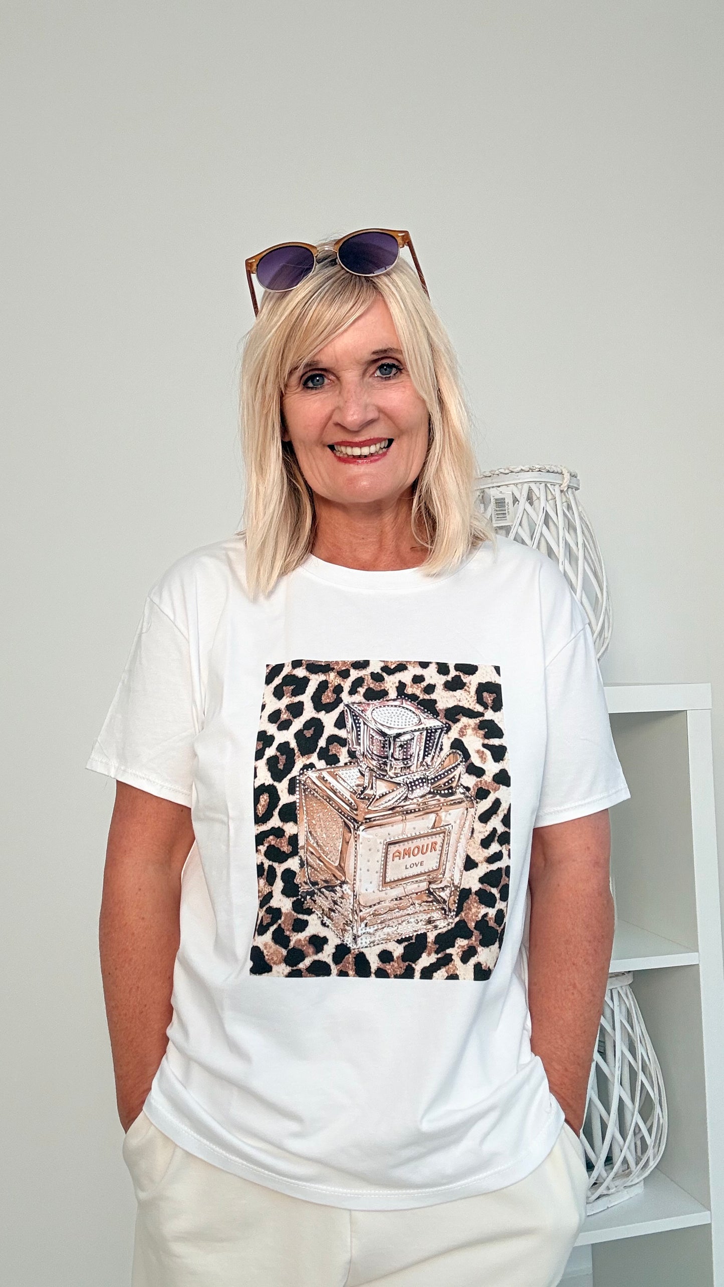 T-SHIRT "ANIMAL/FLACON" BEIGE