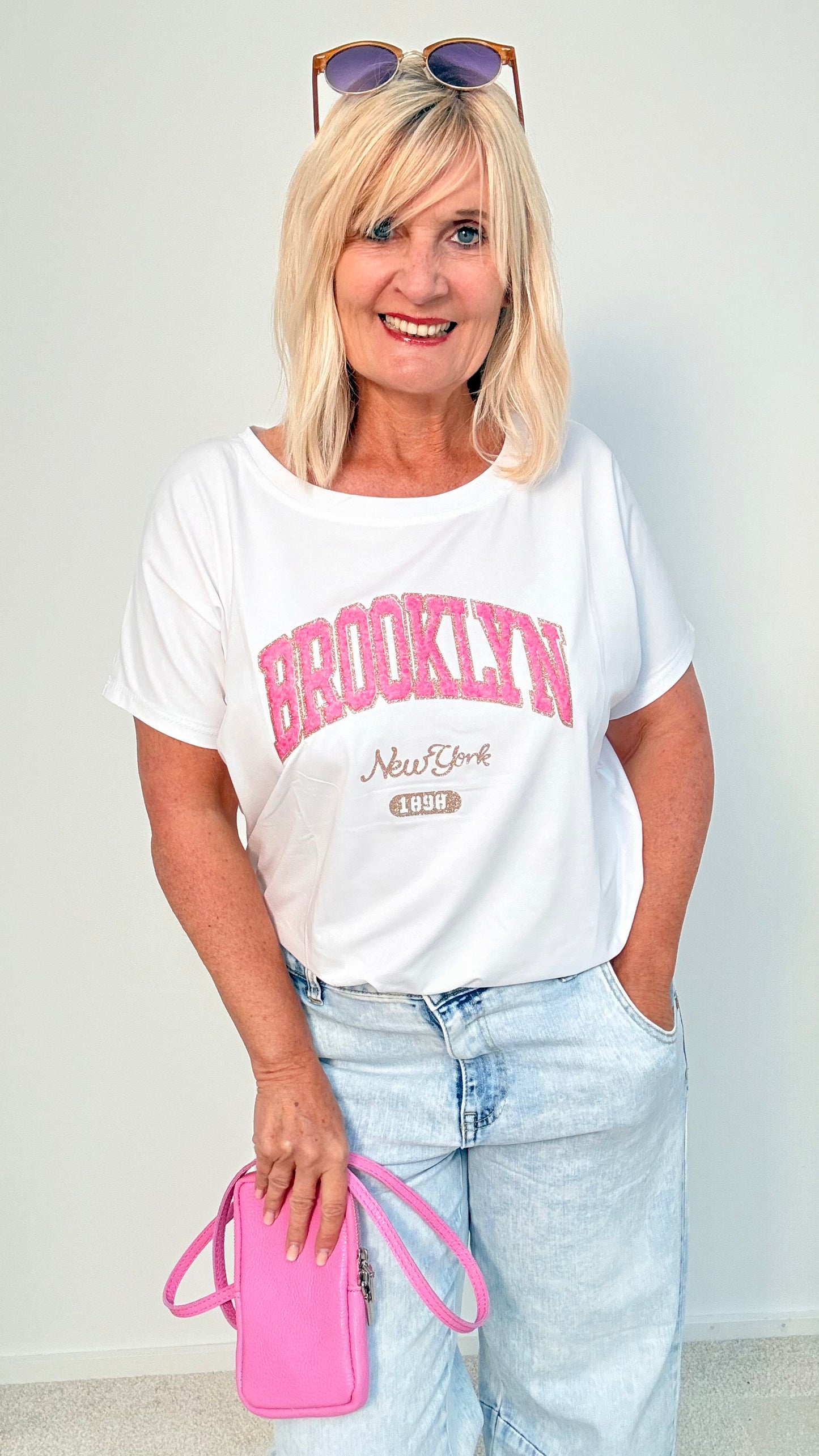 T-SHIRT " BROOKLYN PINK