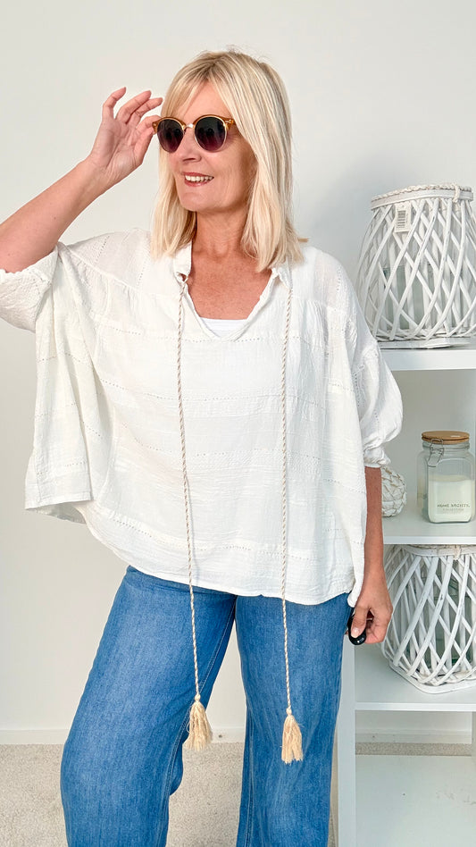BLUSE " LEICHT GEWEBTE OPTIK"