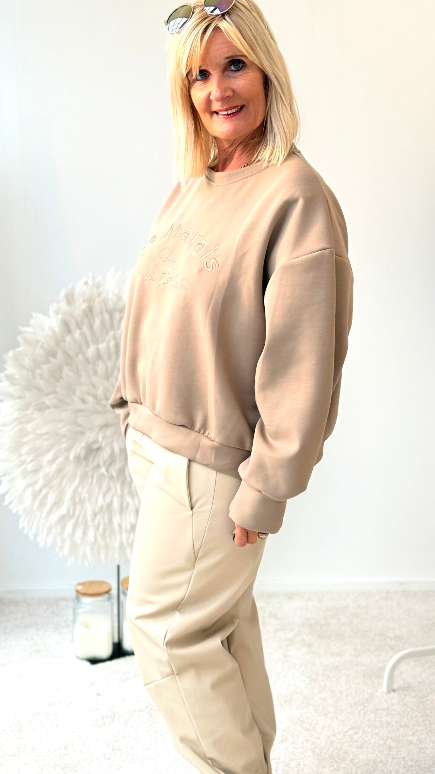 SWEATSHIRT "LEMA" TAUPE