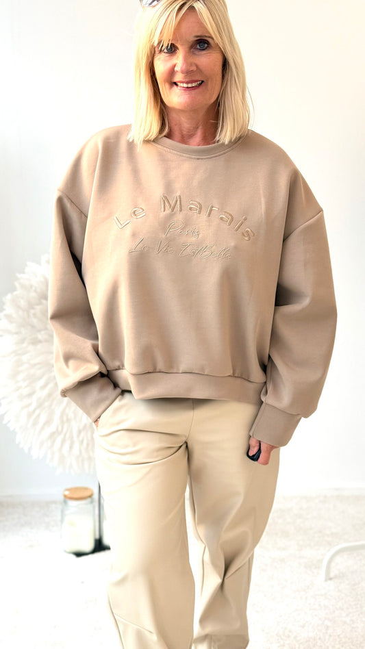 SWEATSHIRT "LEMA" TAUPE