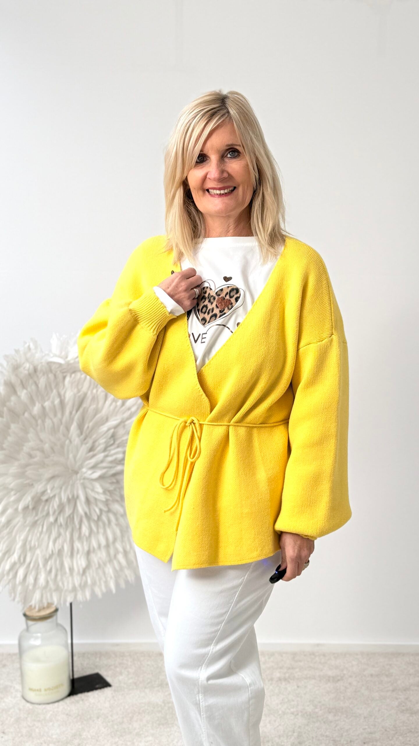 STRICKJACKE "MIRA"GELB