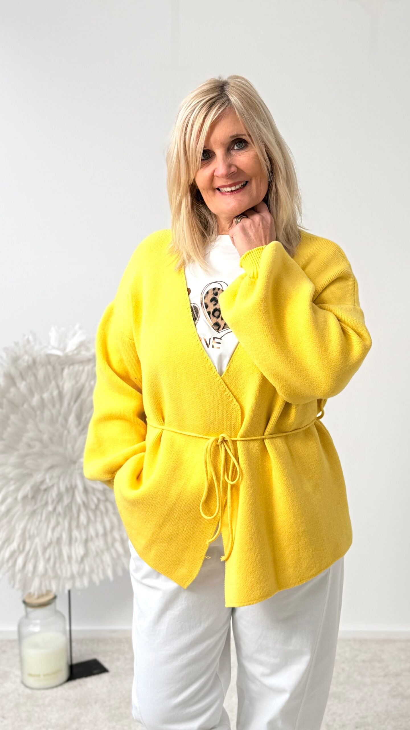 STRICKJACKE "MIRA"GELB