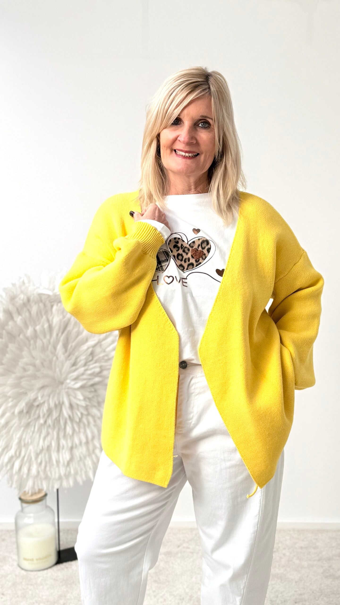 STRICKJACKE "MIRA"GELB