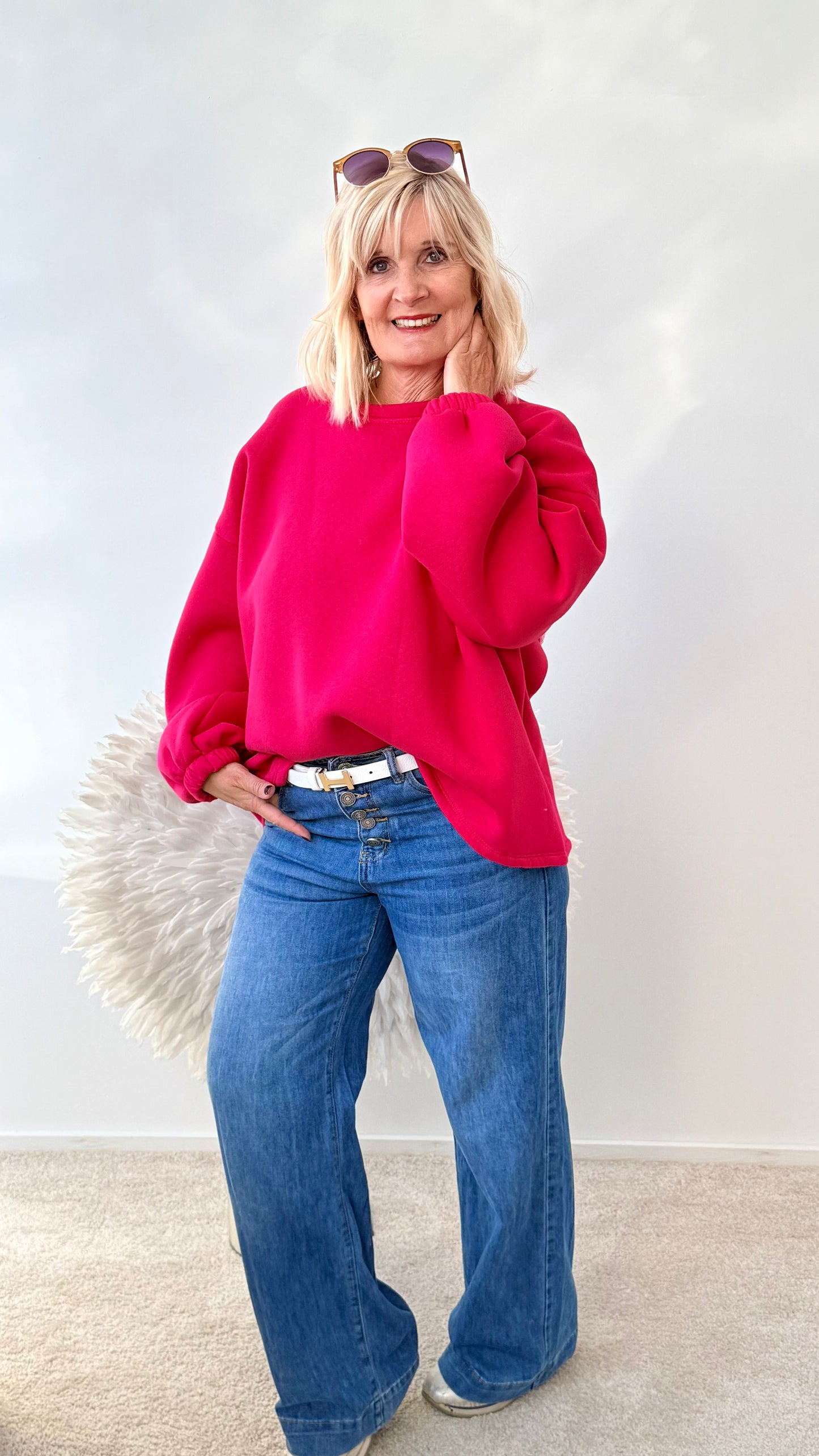 SWEATSHIRT"COFFEE"PINK