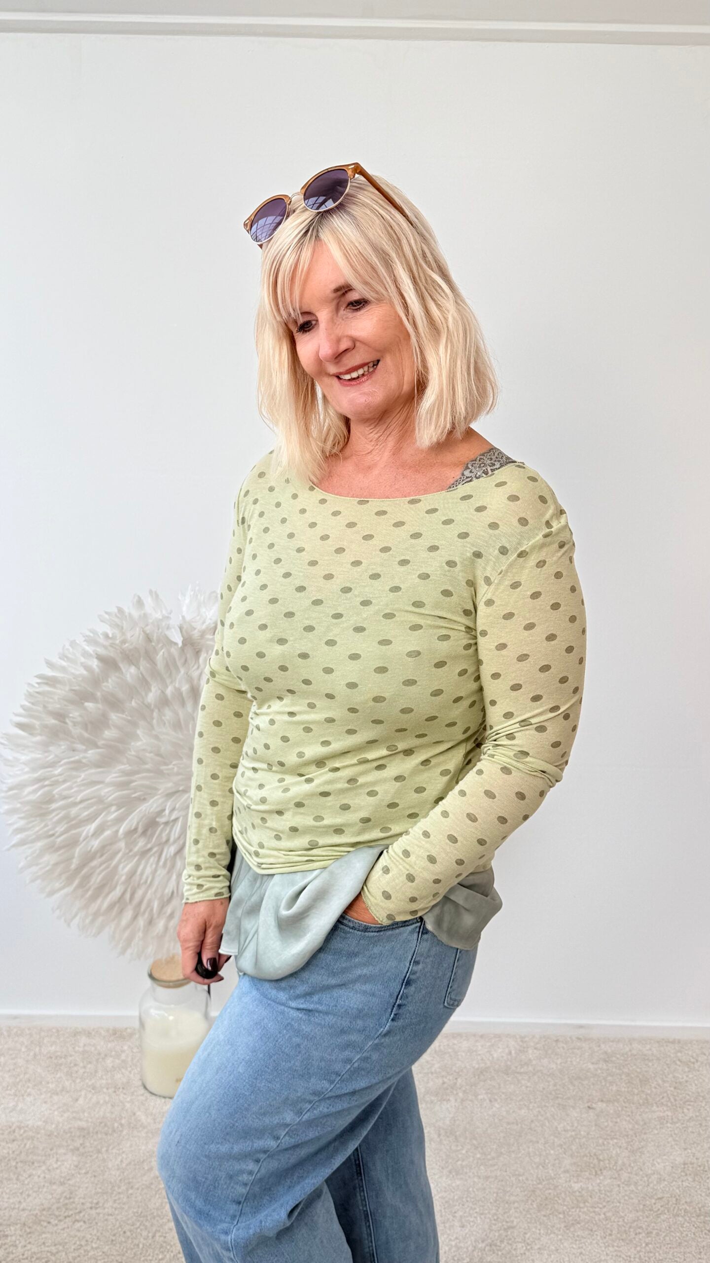 SHIRT" PUNKTE GRÜN