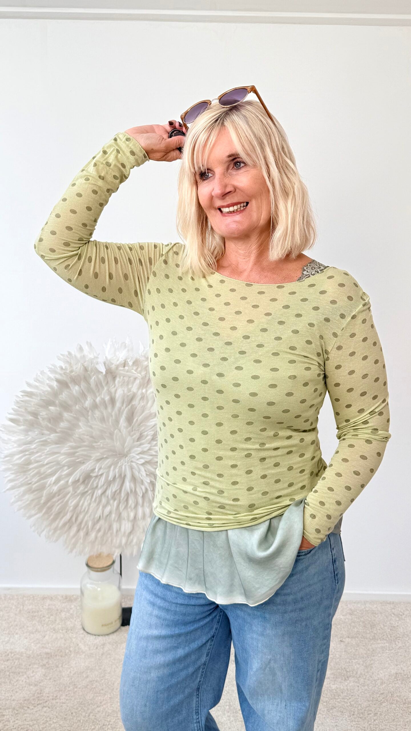 SHIRT" PUNKTE GRÜN