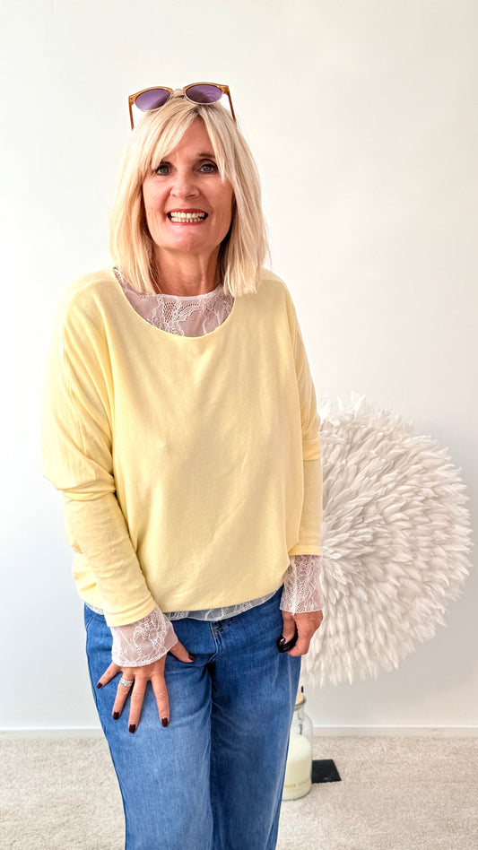 PULLI MIT STULPE"BUTTERMILK
