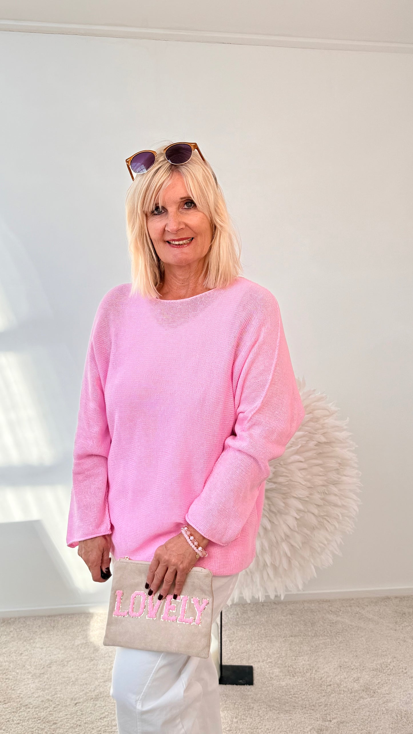LEICHTSTRICKPULLI "ROSA"
