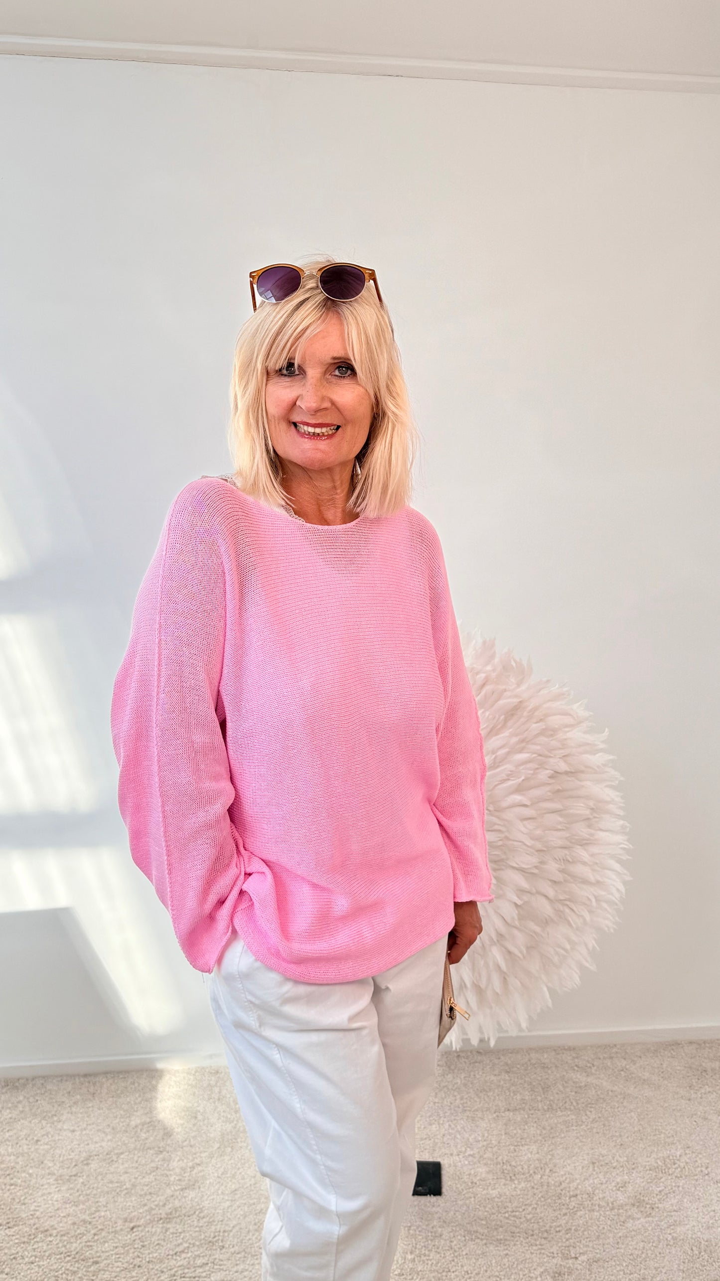 LEICHTSTRICKPULLI "ROSA"
