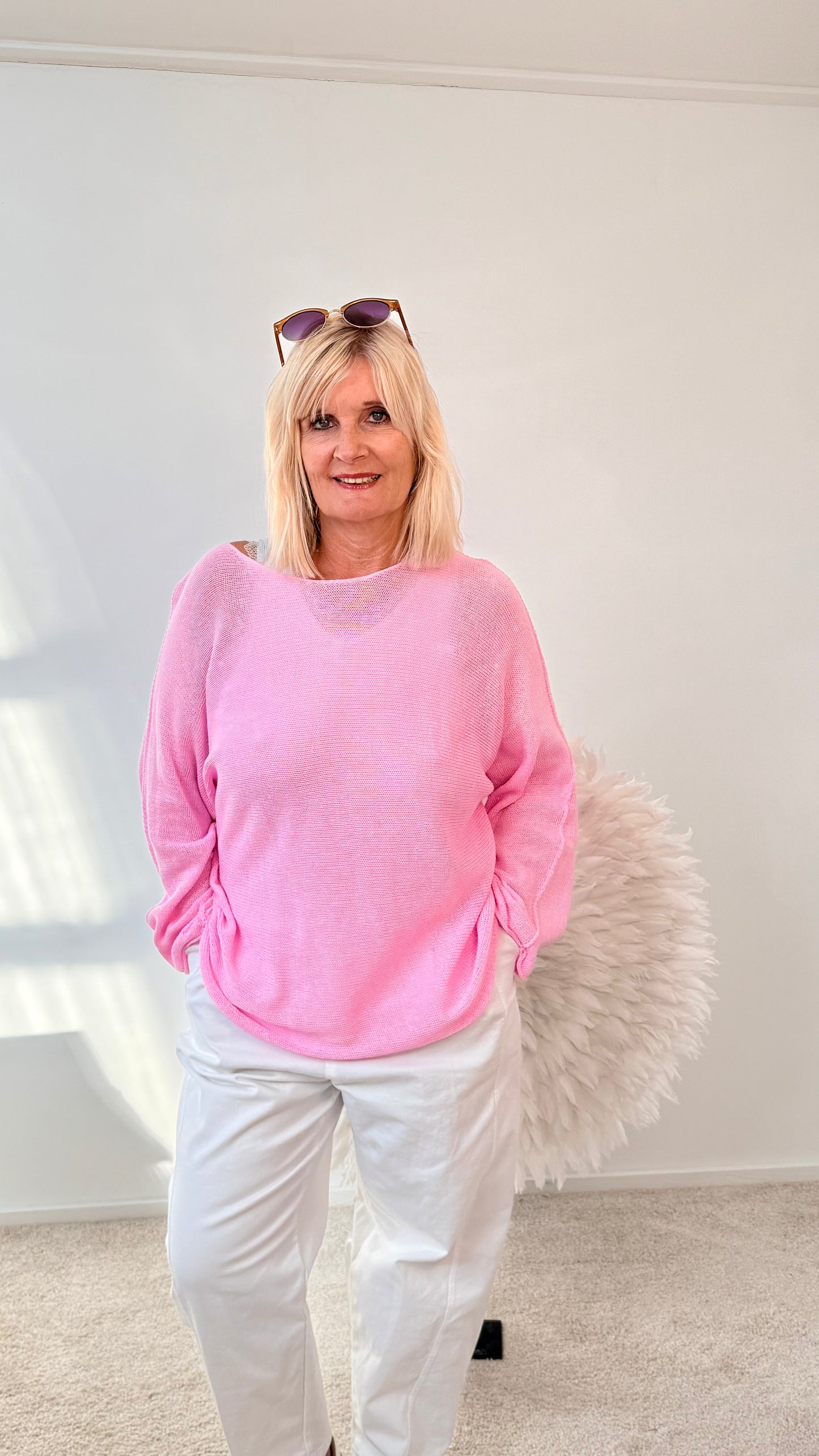 LEICHTSTRICKPULLI "ROSA"